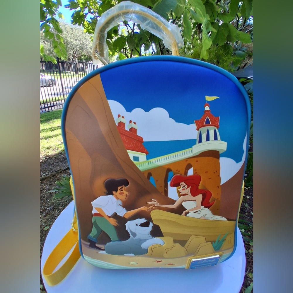 🔥NWT Disney LOUNGEFLY ARIEL THE LITTLE MERMAID Backpack - Picture 4 of 15